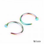 Fashion Fake Septum Medical Titanium Nose Ring Piercing Silver Gold Body Clip Hoop For Women Girls Septum Clip Hoop Jewelry Gift