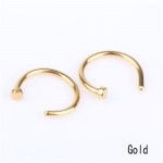 Fashion Fake Septum Medical Titanium Nose Ring Piercing Silver Gold Body Clip Hoop For Women Girls Septum Clip Hoop Jewelry Gift