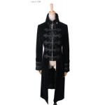 Fashion Gothic Punk Womens Streampunk Jacket Coat Hoodie Black Military Cosplay outfit