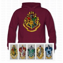 Fashion HOGWART School Crests Logo Hoodies Hogwarts Gryffindor Ravenclaw Hufflepuff Slytherin Schools Art Graphic Casual Hoodies