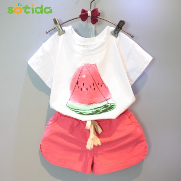 Fashion Kids Clothing Sets 2017 New Summer Girls Boys Clothes Graffiti Printing Sweatshirts+Casual Pants 2Pcs for Girls Suit