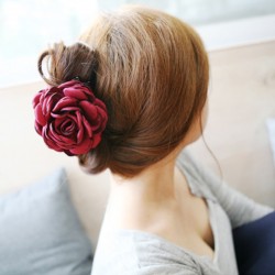 Fashion Korean High Quality Girls Elegance Hair Clips Big Cloth Flowers Plastic Hair Claws Headbands For Women Hair Accessories