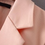 Fashion Long Vest Cardigan Open Stitch Button Sleeveless Turn-down Collar Pink Sweet Women Colete Top Brand Outerwear SY17-03-65