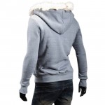 Fashion Men Jacket Mens Hoodies And Sweatshirts Autumn/Winter Casual Slim Jacket Men Outerwear Black/Light Grey/Dark Grey/Ivory