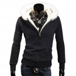 Fashion Men Jacket Mens Hoodies And Sweatshirts Autumn/Winter Casual Slim Jacket Men Outerwear Black/Light Grey/Dark Grey/Ivory