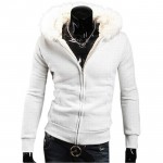 Fashion Men Jacket Mens Hoodies And Sweatshirts Autumn/Winter Casual Slim Jacket Men Outerwear Black/Light Grey/Dark Grey/Ivory