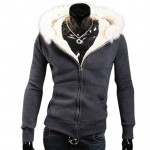 Fashion Men Jacket Mens Hoodies And Sweatshirts Autumn/Winter Casual Slim Jacket Men Outerwear Black/Light Grey/Dark Grey/Ivory