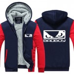 Fashion New 2016 winter Long Sleeves Thicken Fleece MMA Badboy Bad Boy Zipper Coats Plus size