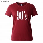 Fashion New 90's Print Cotton Funny For Female Casual White Top Tees Women Summer T shirts 