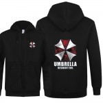 Fashion New Resident Evil Sweatshirts Anime Umbrella Hooded  Zipper Men Hoodies and Sweatshirts Free Shipping Coat 