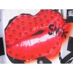 Fashion Novelty Letters Red lips print women's summer tank tops new cool holes fabric casual tanks for girls low price free ship