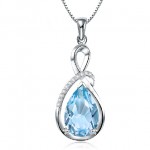Fashion Pendants Necklaces For Women Jewelry Classic Rose Gold-color Crystal Rhinestone Water Drop Charm Pendant