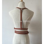 Fashion Punk Harajuku O-Ring Garters Faux Leather Body Bondage Cage Sculpting Harness Waist Belt Straps Suspenders Belt