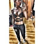 Fashion Punk Harajuku O-Ring Garters Faux Leather Body Bondage Cage Sculpting Harness Waist Belt Straps Suspenders Belt