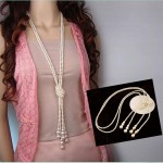Fashion Simulated Pearl Jewelry Necklace for Women Choker Long Statement Necklace 2017 Colares Femininos Bijuterias Collar