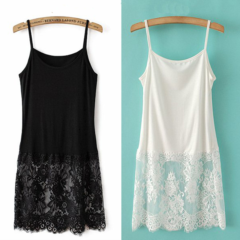 Fashion Spaghetti Strap Lace Dress Women Casual Clothing Basic