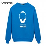 Fashion Style James Harden Fear the Beard Cotton  Fleece Hoodies Sweatshirt O Neck Full Sleeve Men loose Plus Size Tops