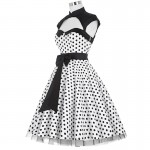 Fashion Summer Dresses For Women Polka Dots Pinup Swing Retro 50 Vintage Dress Vestidos Casual Office Robe Sexy Women Dress