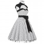 Fashion Summer Dresses For Women Polka Dots Pinup Swing Retro 50 Vintage Dress Vestidos Casual Office Robe Sexy Women Dress