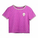 Fashion Summer Kawaii Design Print Aliens T Shirts Women Short Sleeve Tops Tees Comfortable Female Pink T-shirts Ukraine