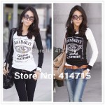 Fashion T shirt Women Cotton Long Sleeve Tshirt  Patchwork Raglan Sleeve T-shirts for Women Plus Size Female T-shirt Winter Tops