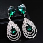 Fashion Wedding Bridal Jewelry Sets Rhinestone Austrian Crystal Jewelry Set Bracelet Earrings Pendant Set Vintage Accessories
