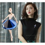 Fashion Wedding Jewelry Rhinestone Crystal Brooch Gold Silver Ballet Girl Brooch Scraf Broches luxurious Brooches PIn For Women