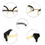 Fashion Women Brand Designer Cat's Eye Glasses Half  Frame Cat Eye Glasses Women Eyeglasses Frames High quality Grau F15010