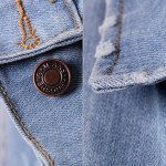 Fashion Women Denim Jacket Plus Size S-4XL Vintage Cropped Short Denim Jackets Long-Sleeve Jeans Cardigan Coat Light/Deep Blue