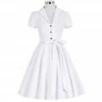 Fashion Women Dresses 2017 New Retro Vintage 50s Dress Pinup Wiggle Sexy Rockabilly Cotton Audrey Hepburn Summer Dress Vestidos