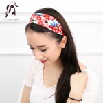 Fashion Women Elastic Headband Floral Head Wrap Girl Turban Hair Accessories Retro Party Apparel Hair Bands 2017
