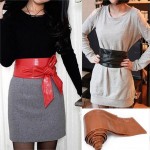 Fashion Women Elegant PU Leather Wrap Around Bowknot Bind Wide Waistband Corset Cinch Belts All-match Wide Female Belt
