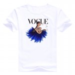 Fashion women top tees summer spring short sleeves t-shirt female VOGUE Sweet  lovely comic women clothes raglan O-neck tshirt