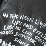 Fashon Street graffiti PU leather Jackets New women zipper turn-down collar Printed Coats Jaquetas De Couro Outwear Plus size