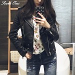 Faux Leather Jacket Women Moto Biker Leather Jackets Zip Coats chaqueta Blazer PU Jack jaqueta couro blouson cuir femme casaco