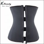 FeelinGirl Hook Zipper Rubber Latex Waist Trainer Sexy Corsets and Bustiers Waist Cincher Corset Tops Slimming Shapewear -A5