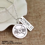Fitness Gym necklace dumbbell necklace Pendant Jewelry Bodybuilding Necklaces Men Women Sport Kettlebell Barbell Dumbbell Gift