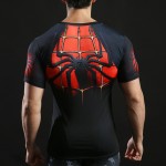 Fitness Tshirts 3D Spiderman Tops 2017 Superhero T-shirts Compression Quick Dry T shirts Summer Superhero Tees 2017 ZOOTOP BEAR