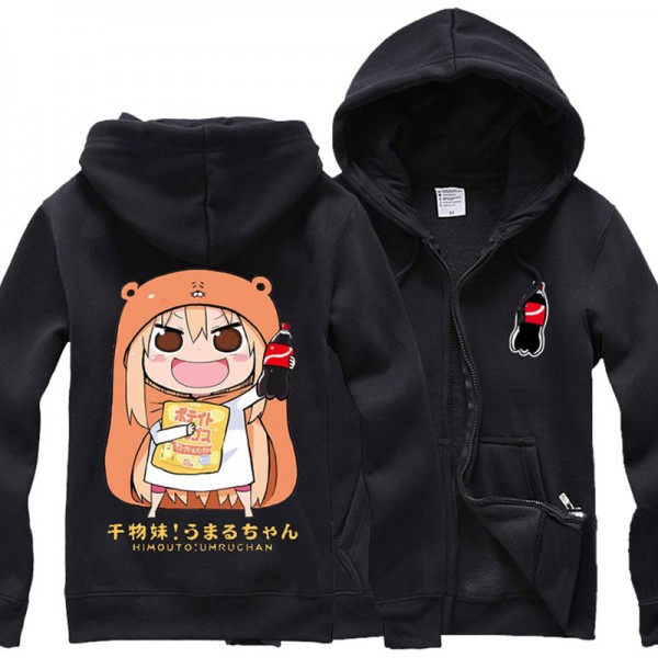 Fleece Autumn Hoodies Zipper Men Coat Doma Umaru Anime Cos Vestidos Men Women Tops Zip Sweatshirts Free Shipping
