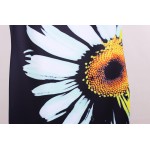 Flower print women dresses 2016 Western fashion summer clothing ladies sleeveless o-neck vestido girls pencil dress drop ship