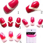 Focallure 18 Sheets/Set French Manicure DIY Nail Art Tips Guides Stickers Stencil Strip #M01615