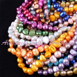 Free Shipping 5-7mm Natural Freeform Freshwater Pearl Piedras Gem Stone Beads For Jewelry Making Spacer Loose Beads 14"