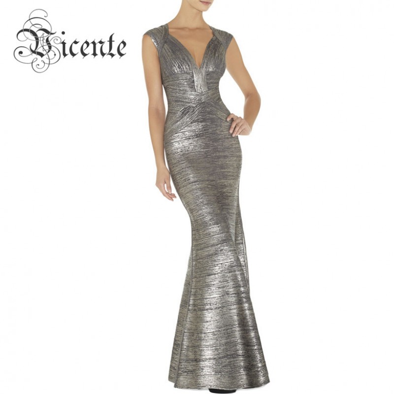 long bandage gown