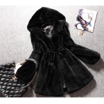 Free Shipping Genuine real natural full pelt Rex Rabbit Fur Coat Women's Winter Fashionable New Design Overcoat