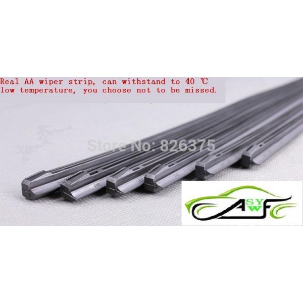Free Shipping High Quality Car Wiper Blade Strips Wiper Blades Windscreen Soft Wipers Rubber Size14" 16" 17" 18" 19" 22" 24" 26"