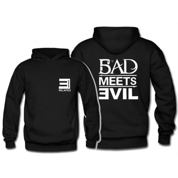 Free Shipping Mens Fashion Eminem RoyceDa59 BAD MEETS EVIL Hoodies Eminem BAD MEETS EVIL Pullover Sweatshirt