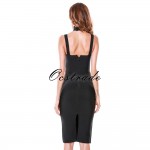 Free Shipping New Arrivals 2017 Slim Sexy Women Black Bandage Dress Party Bodycon Dresses