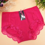 Free Shipping women's underwear sexy ladies cotton briefs lace shorts Shrimp Apricot Black Yellow Purple L XL XXL XXXL #7178R2