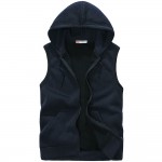 Free shipping 2016 new fashion Men's plus velvet Sleeveless Hoodies leisure tide male couple cardigans Hooded vest 5 color S-XXL