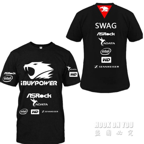 Free shipping ASROCK ibuypower Game Team T Shirt print summer Men T Shirt Jersey casual fashion tees o neck cotton tees